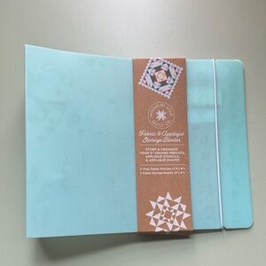 Aqua Fabric & Appliqué Storage Binder